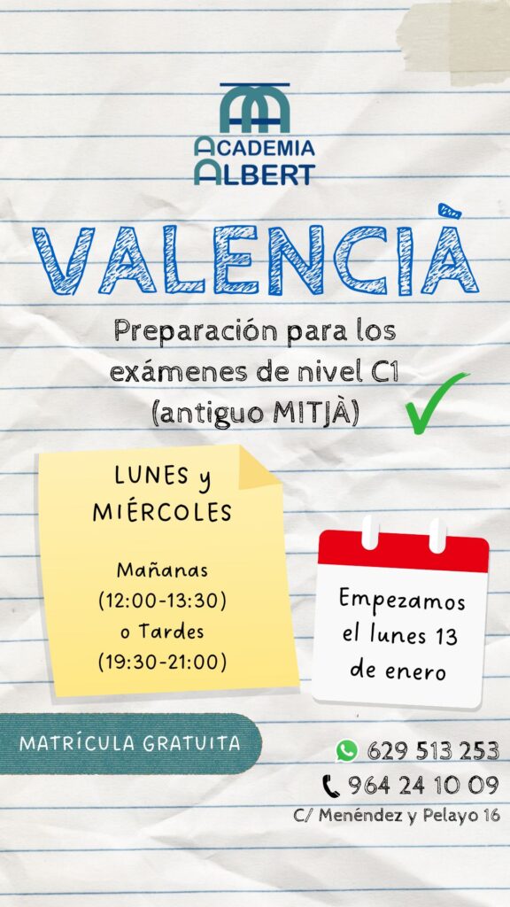 academia albert castelló castellón castello castellon valencià valenciano c1 jqcv junta qualificadora de coneixements en valencià academia idiomas